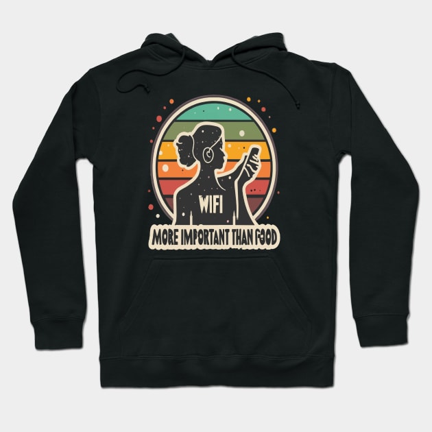 WiFi: More important than food Hoodie by ArtfulDesign